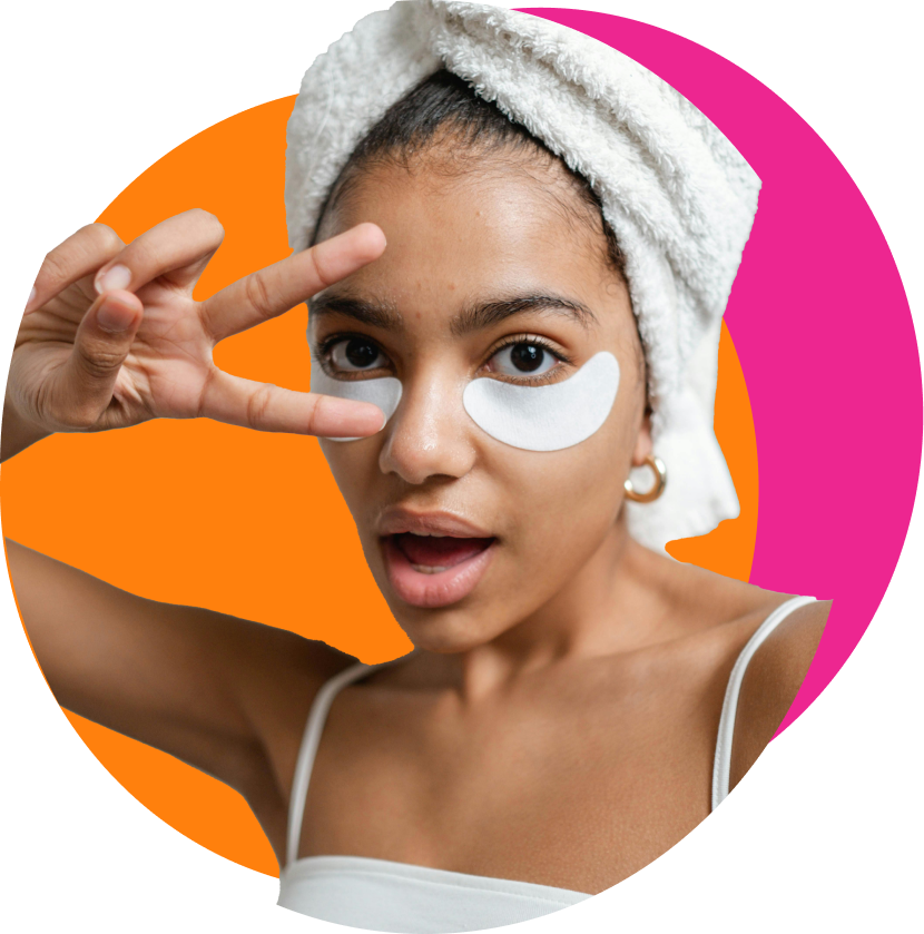 ragazza sfondo colori