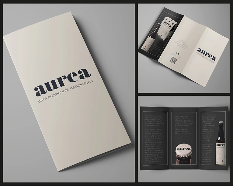 packaging design birra brochure