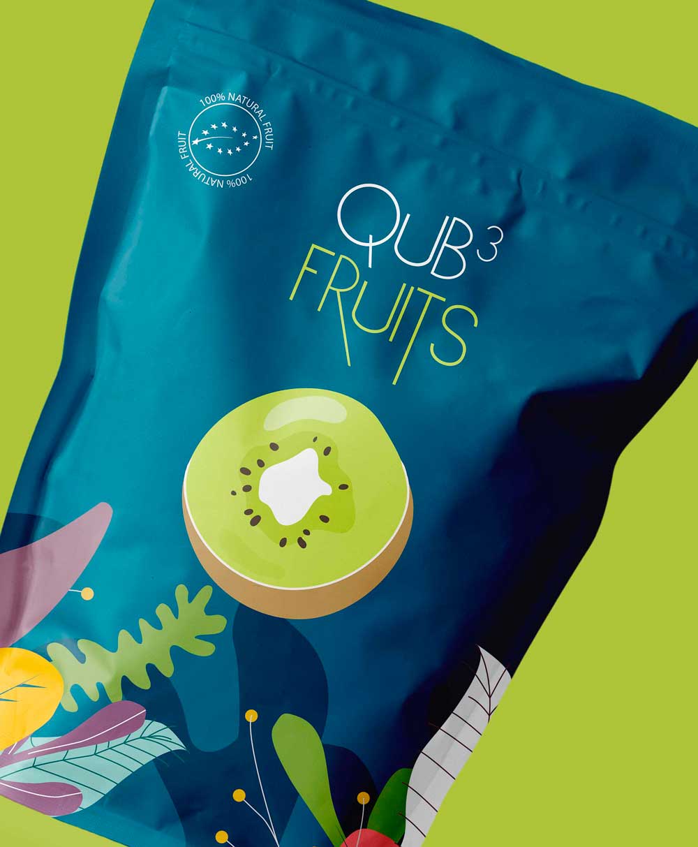 Packaging per uno snak di frutta